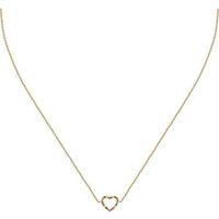 CHRIST Silberkette CHRIST Damen-Kette 925er Silber 21 Zirkonia goldfarben