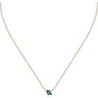 CHRIST Silberkette CHRIST Damen-Kette 925er Silber 3 Zirkonia grün