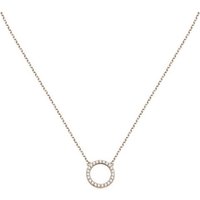 CHRIST Silberkette CHRIST Damen-Kette 925er Silber, recycelt Zirkonia goldfarben