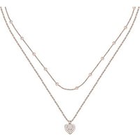 CHRIST Silberkette CHRIST Damen-Kette 925er Silber, recycelt Zirkonia goldfarben