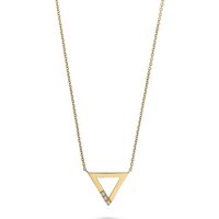 CHRIST Collier CHRIST Damen-Kette 375er Gelbgold 3 Diamant gelb|goldfarben