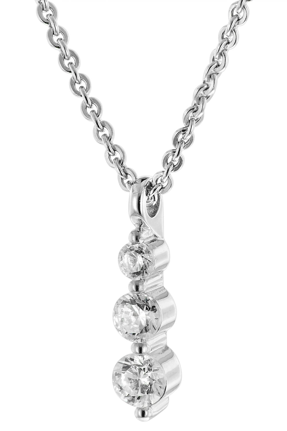 trendor 68284 Damen-Halskette mit Zirkonia-Anhänger 925 Silber