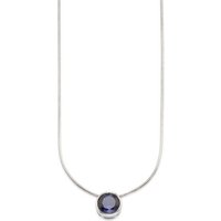 Bruno Banani Kette mit Anhänger Schmuck Geschenk Silber 925 Halsschmuck Halskette Schlangenkette Stein, mit Zirkonia (synth), Korund (synth) oder Spinell (synth) blau|silberfarben