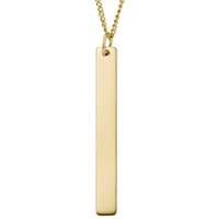 Fossil Kette mit Anhänger DREW, JF04552710 gelb|goldfarben