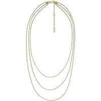 Fossil Collier Fossil Damen-Kette Edelstahl goldfarben
