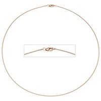 JOBO Halsreif, 925 Silber roségold vergoldet 42 cm 1,1 mm goldfarben