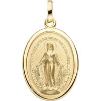 JOBO Kettenanhänger Anhänger Milagrosa oval, 333 Gold gelb|goldfarben