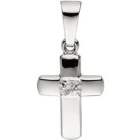 JOBO Kreuzanhänger Anhänger Kreuz, 333 Weißgold silberfarben