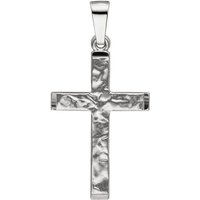 JOBO Kreuzanhänger Anhänger Kreuz, 333 Weißgold silberfarben