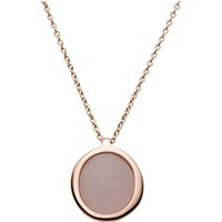 Skagen Edelstahlkette Skagen Damen-Kette Edelstahl Rosenquarz rosa