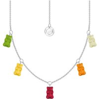 THOMAS SABO Kette mit Anhänger THOMAS SABO x HARIBO Schmuck: Kette mit Goldbären bunt, mit Kristallglas bunt|gelb|grün|rot|silberfarben