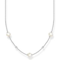 THOMAS SABO Kette ohne Anhänger mit Perlen Silber weiß