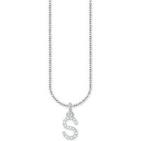 THOMAS SABO Kette mit Anhänger mit Buchstaben-Anhänger S Silber silberfarben