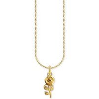 THOMAS SABO Kette mit Anhänger mit Rosen-Anhänger vergoldet goldfarben