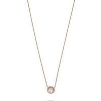 CHRIST Collier CHRIST Damen-Kette 375er Roségold 1 Rosenquarz goldfarben