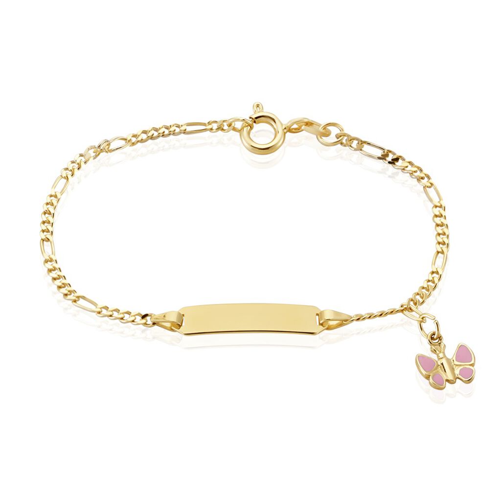 🦚  ID Armband Gold 375 Schmetterling Iri Schmetterling 1,90mm , ID Armband ohne Stein