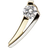 JOBO Kettenanhänger Anhänger mit Zirkonia, 333 Gold bicolor gelb|goldfarben