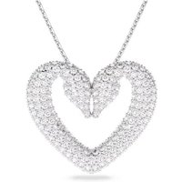 Swarovski Kette mit Anhänger Sublima Anhänger Herz, Groß, Weiß, Rhodiniert 5626176 weiß