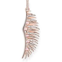 THOMAS SABO Kettenanhänger Anhänger Phönix-Flügel mit rosa Steinen roségold silberfarben
