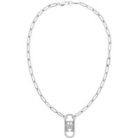Tommy Hilfiger Kette mit Anhänger Schmuck Edelstahl Halsschmuck Ankerkette silberfarben
