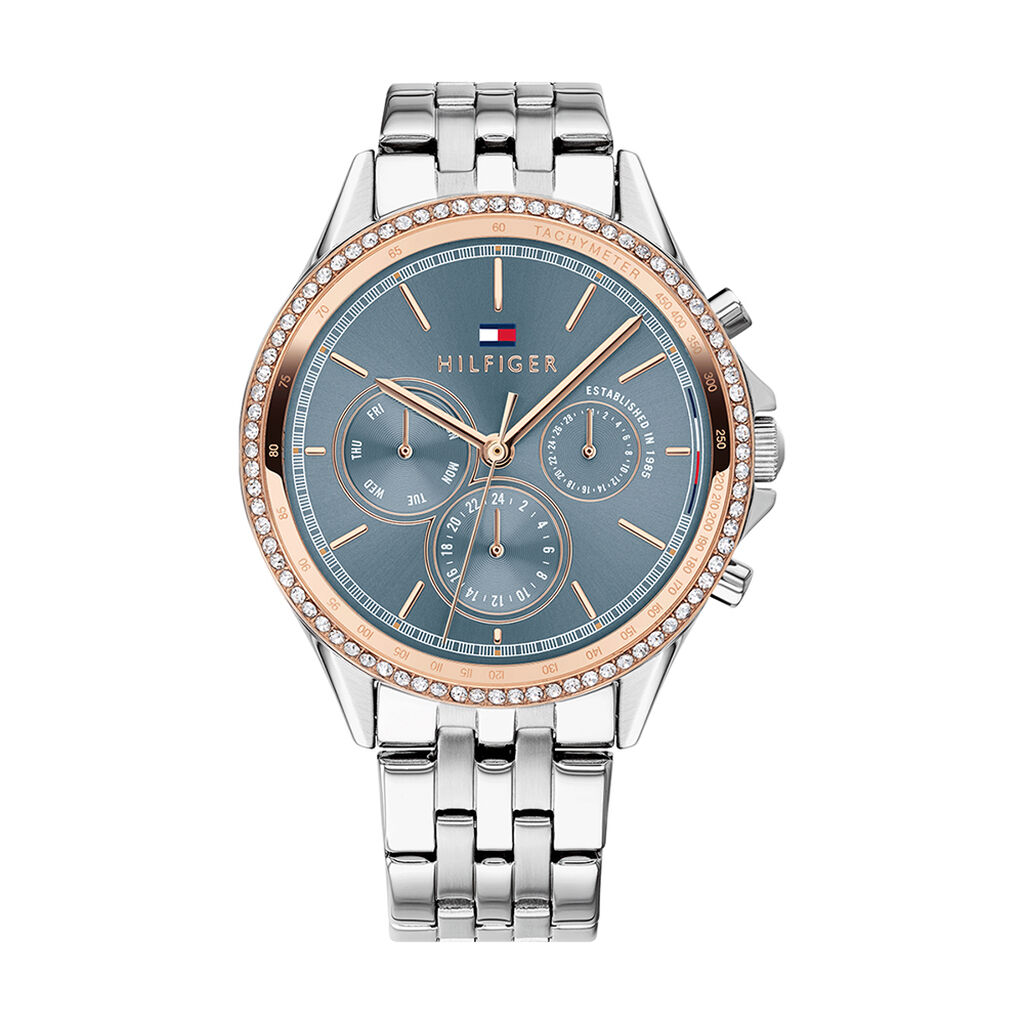 🦚 Tommy Hilfiger Damenuhr Ari 1781976 Quarz, Uhr mit Stein