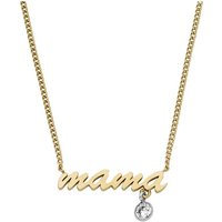 Fossil Collier Fossil Damen-Kette Edelstahl Zirkonia goldfarben