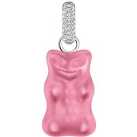 THOMAS SABO Kettenanhänger THOMAS SABO x HARIBO Schmuck: Großer Anhänger Goldbär, mit Kristallglas, Zirkonia (synth) rosa|silberfarben