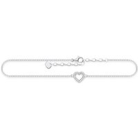 THOMAS SABO Fußkette Fußkettchen Herz mit Zirkonia silberfarben