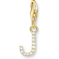 THOMAS SABO Kettenanhänger Thomas Sabo Damen-Charm 925er Silber Zirkonia goldfarben