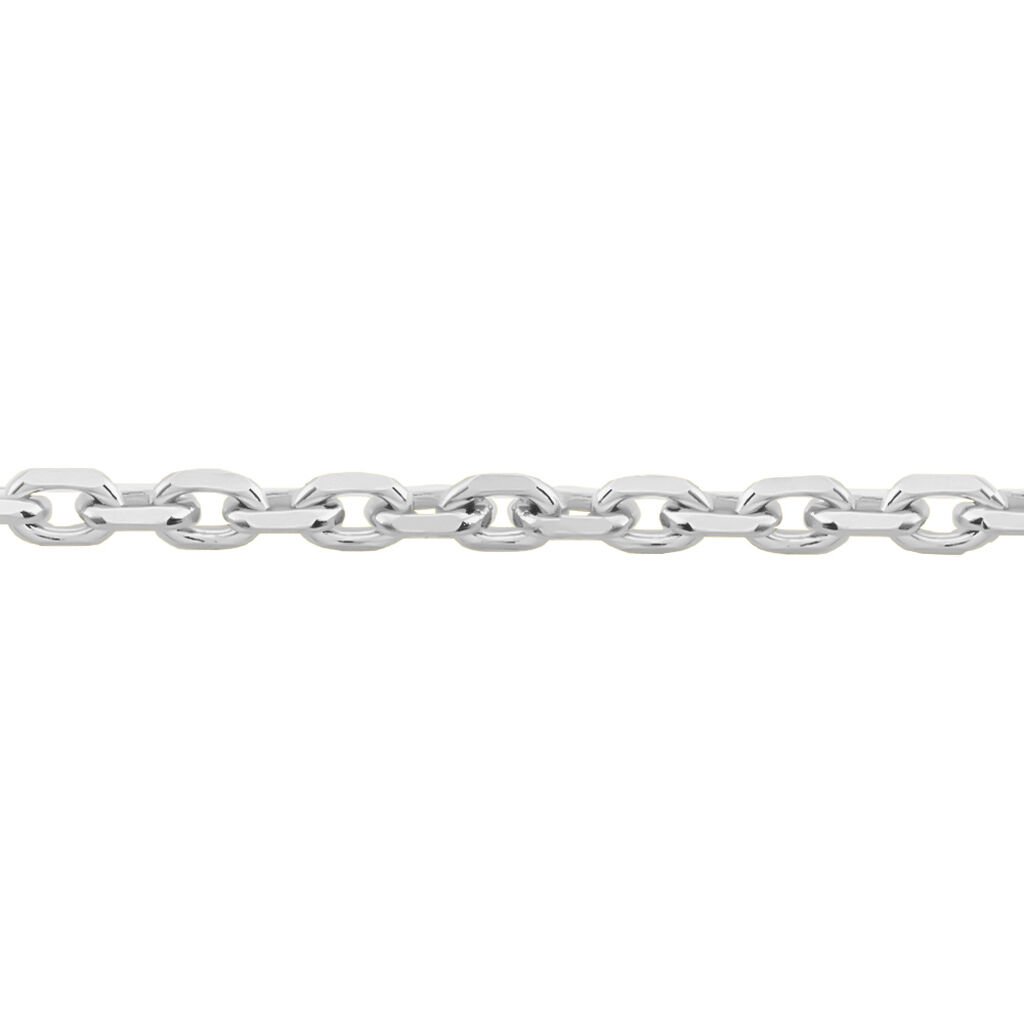 🦚 Unisex Ankerkette Weißgold 585 , Kette ohne Stein