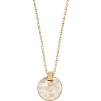 Skagen Edelstahlkette Skagen Damen-Kette Edelstahl Perlmutt goldfarben