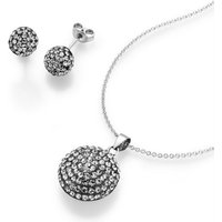 Swarovski Kette und Anhänger Set 99011793450 Set Ohrringe Kette mit Anhänger Damen Swarovski Silber