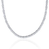 Unique Silberkette 4,2 mm Königskette in Vierkant-Form aus Sterlingsilber von Unique silberfarben