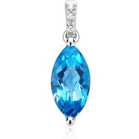 Unique Kettenanhänger Diamantanhänger 585er Gold DP0138 silberfarben