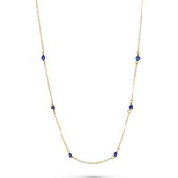 CHRIST Collier CHRIST Damen-Kette 375er Gelbgold 6 Lapislazuli blau