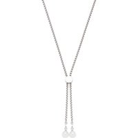 LEONARDO Y-Kette Halskette Almina, 023536, mit Perle (imitiert) silberfarben