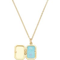LEONARDO Kette mit Anhänger Halskette Medaillon Marlena Muttertag's Special, 023388, mit Kristallglas gelb|goldfarben|lila