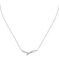 CHRIST Collier CHRIST Damen-Kette 375er Weißgold 1 Diamant goldfarben