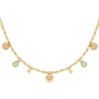 LEONARDO Kette mit Anhänger Halskette Ella, 023543, mit Kristallglas blau|bunt|gelb|goldfarben
