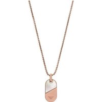 Emporio Armani Collier Emporio Armani Damen-Kette Edelstahl Perlmutt goldfarben