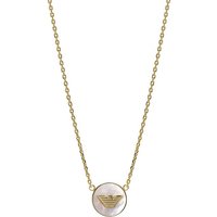 Emporio Armani Collier Emporio Armani Damen-Kette Metall Perlmutt goldfarben