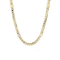 Tamaris Panzerkette, TJ-0352-N-42, TJ-0353-N-42, mit Zirkonia (synth) gelb|goldfarben