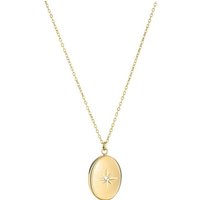 Tamaris Edelstahlkette Tamaris Damen-Kette Edelstahl Zirkonia goldfarben