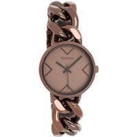 OOZOO Quarzuhr Damenuhr C11129 Bronzefarben Kettenband 34 mm
