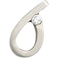 JOBO Kettenanhänger Anhänger Tropfen, 950 Platin mit Diamant silberfarben