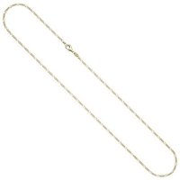 JOBO Goldkette, Figarokette 585 Gold diamantiert 1,7 mm 50 cm gelb|goldfarben