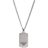 Emporio Armani Kette mit Anhänger Schmuck Geschenk Edelstahl Halskette Dog Tag, EGS3125040 silberfarben