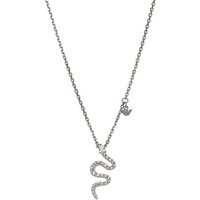 Emporio Armani Kette mit Anhänger Schmuck Geschenk Silber 925 Halskette Schlange, EG3611040, mit Zirkonia (synth) silberfarben