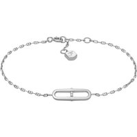 Fossil Armband Schmuck Geschenk Silber 925 Armkette Heritage, JFS00637040, mit Zirkonia (synth) silberfarben