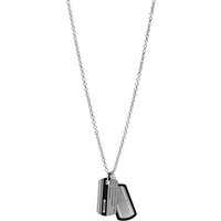 Fossil Kette mit Anhänger Fossil Herren Halskette JF00494998 Edelstahl (1-tlg) schwarz|silberfarben